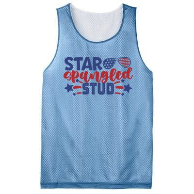 4th Of July Star Spangled Stud Matching 4th Of July Ideas Funny Gift Mesh Reversible Basketball Jersey Tank