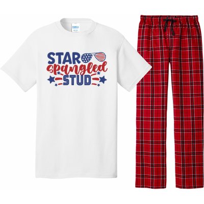 4th Of July Star Spangled Stud Matching 4th Of July Ideas Funny Gift Pajama Set