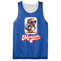 4th Of July Patriotic Duck Merica Cute Gift Mesh Reversible Basketball Jersey Tank