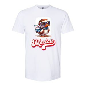 4th Of July Patriotic Duck Merica Cute Gift Softstyle CVC T-Shirt