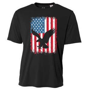 4th of july American eagle flag USA Independence Day Cooling Performance Crew T-Shirt