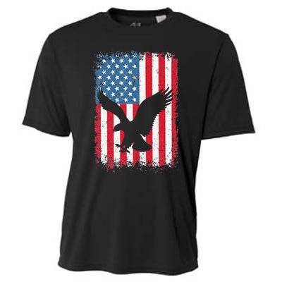 4th of july American eagle flag USA Independence Day Cooling Performance Crew T-Shirt