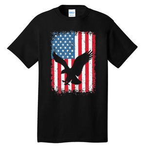 4th of july American eagle flag USA Independence Day Tall T-Shirt