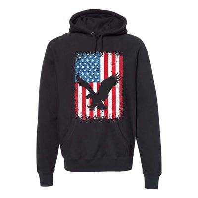 4th of july American eagle flag USA Independence Day Premium Hoodie