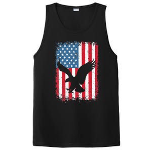 4th of july American eagle flag USA Independence Day PosiCharge Competitor Tank