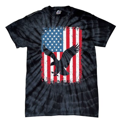 4th of july American eagle flag USA Independence Day Tie-Dye T-Shirt