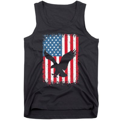 4th of july American eagle flag USA Independence Day Tank Top