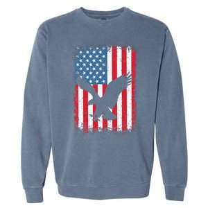 4th of july American eagle flag USA Independence Day Garment-Dyed Sweatshirt