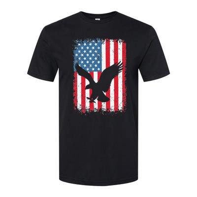 4th of july American eagle flag USA Independence Day Softstyle CVC T-Shirt