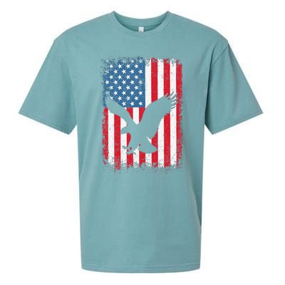 4th of july American eagle flag USA Independence Day Sueded Cloud Jersey T-Shirt