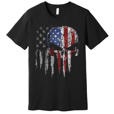 4th Of July For Women American Flag Skull Skeleton Premium T-Shirt