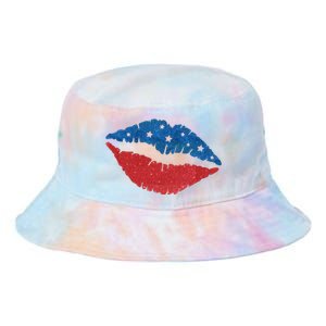 4th Of July Lips Celebration Tie Dye Newport Bucket Hat