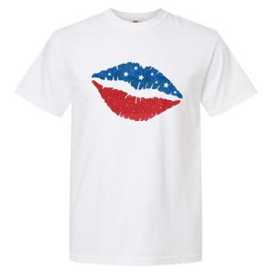 4th Of July Lips Celebration Garment-Dyed Heavyweight T-Shirt