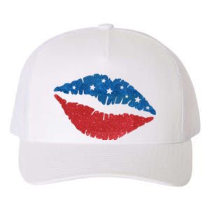 4th Of July Lips Celebration Yupoong Adult 5-Panel Trucker Hat