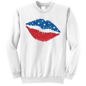 4th Of July Lips Celebration Sweatshirt