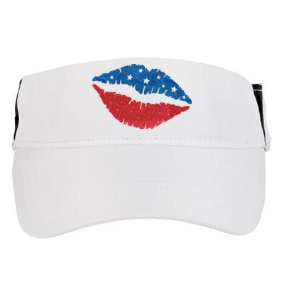 4th Of July Lips Celebration Adult Drive Performance Visor