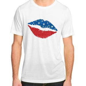 4th Of July Lips Celebration Adult ChromaSoft Performance T-Shirt