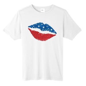 4th Of July Lips Celebration Tall Fusion ChromaSoft Performance T-Shirt