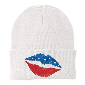 4th Of July Lips Celebration Knit Cap Winter Beanie