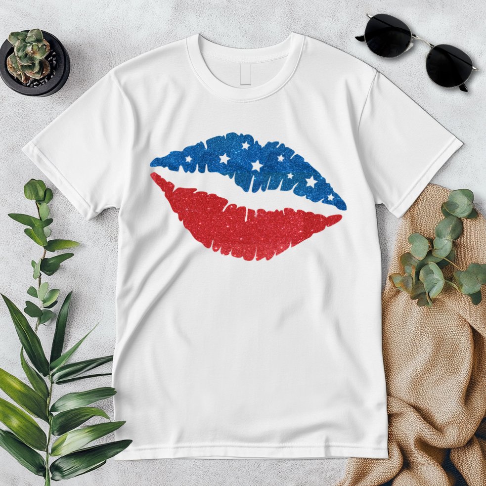 4th Of July Lips Celebration Premium T-Shirt