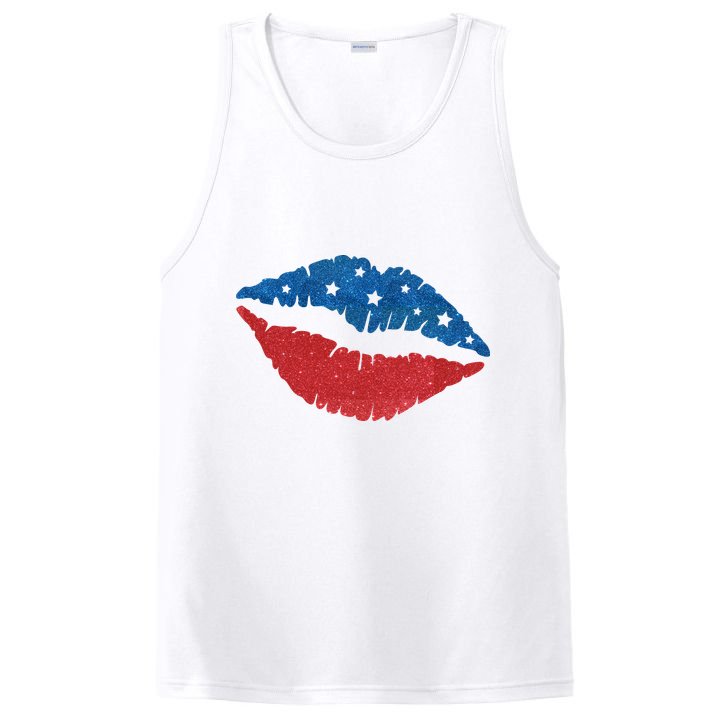 4th Of July Lips Celebration PosiCharge Competitor Tank