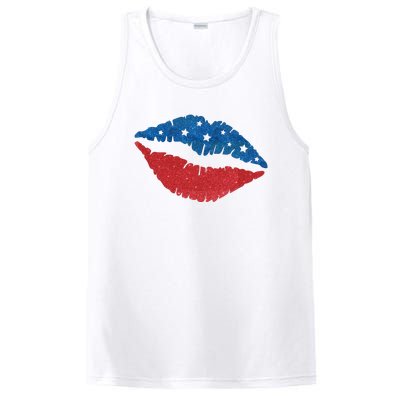 4th Of July Lips Celebration PosiCharge Competitor Tank