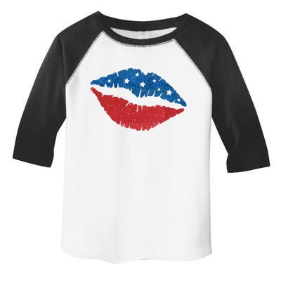 4th Of July Lips Celebration Toddler Fine Jersey T-Shirt