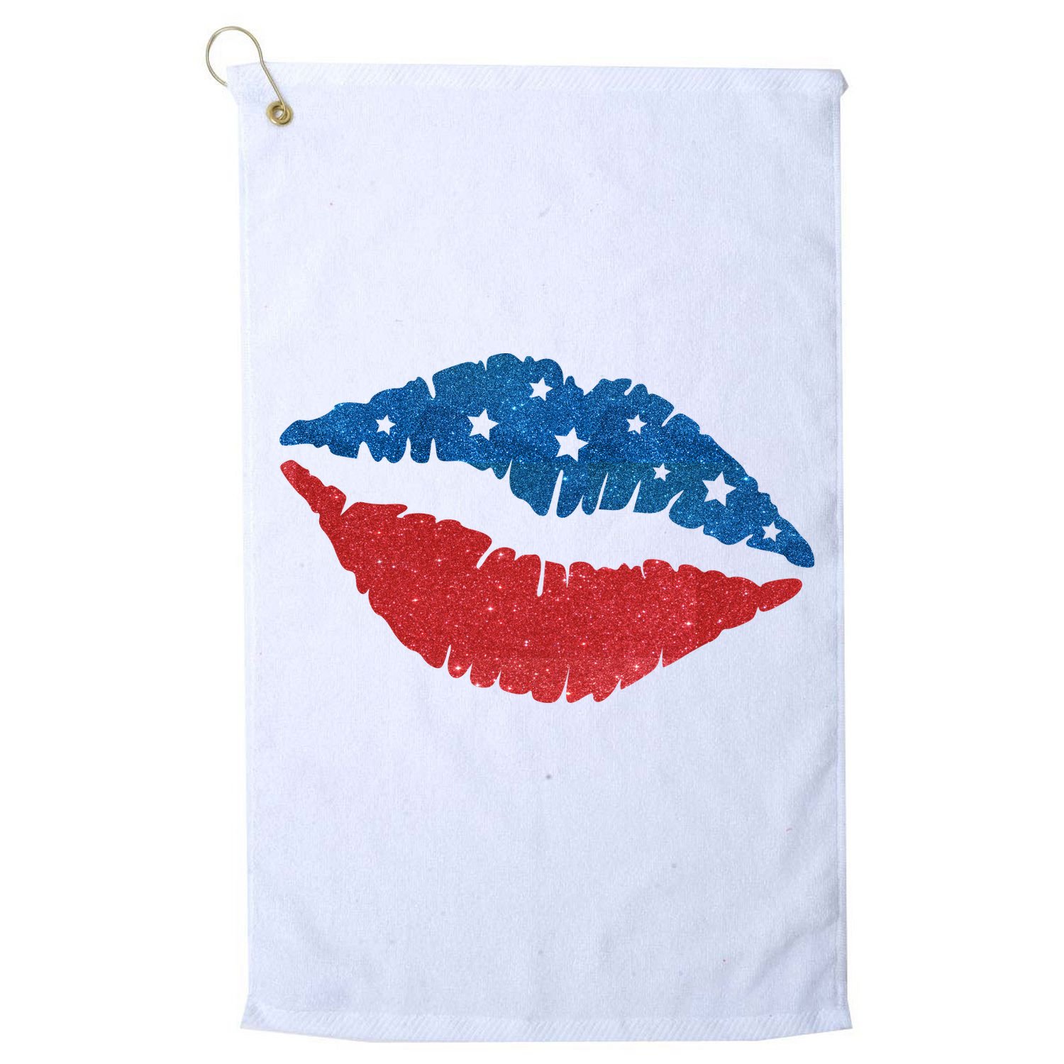 4th Of July Lips Celebration Golf Towel