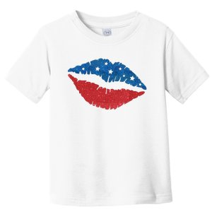 4th Of July Lips Celebration Toddler T-Shirt