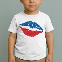 4th Of July Lips Celebration Toddler T-Shirt