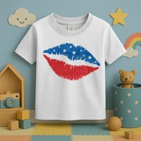 4th Of July Lips Celebration Toddler T-Shirt