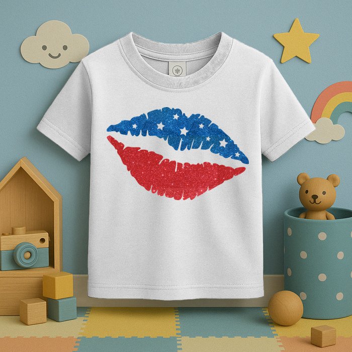 4th Of July Lips Celebration Toddler T-Shirt