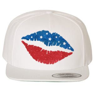 4th Of July Lips Celebration Wool Snapback Cap