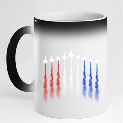 4th Of July Independence Day Graphic 11oz Black Color Changing Mug