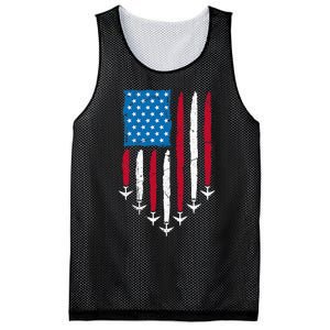 4th Of July Fourth 4 Patriotic Usa Flag Fighter Jets Mesh Reversible Basketball Jersey Tank