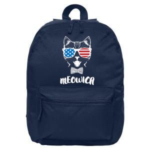 4th of July Meowica Kitty Cat 16 in Basic Backpack