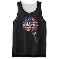 4th Of July Be Kind Sunflower Red White And Blue Mesh Reversible Basketball Jersey Tank