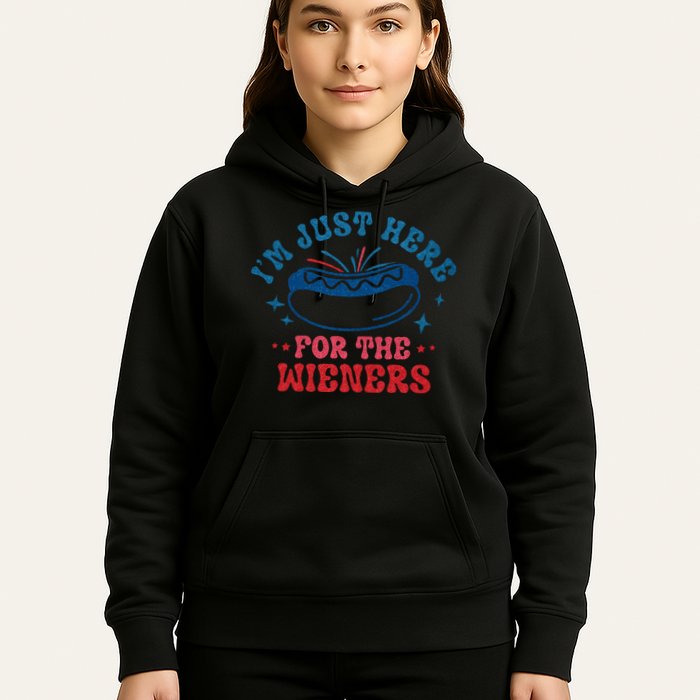 4th Of July Im Just Here For The Wieners Hoodie