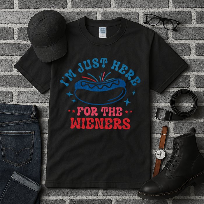 4th Of July Im Just Here For The Wieners Tall T-Shirt