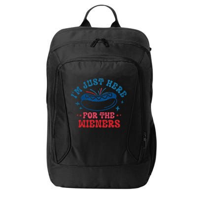 4th Of July Im Just Here For The Wieners City Backpack