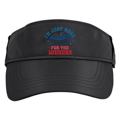 4th Of July Im Just Here For The Wieners Adult Drive Performance Visor