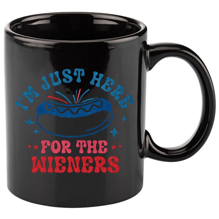 4th Of July Im Just Here For The Wieners 11oz C Handle Ceramic Mug