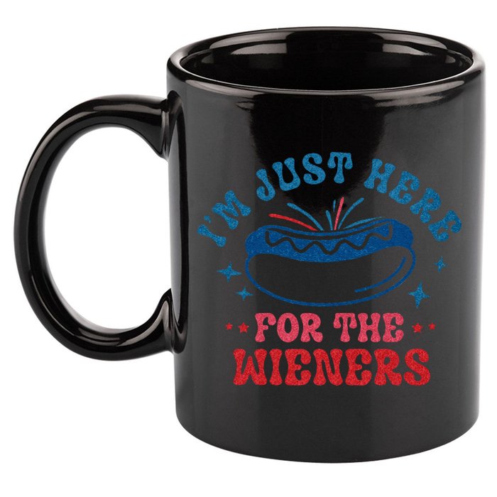 4th Of July Im Just Here For The Wieners 11oz C Handle Ceramic Mug