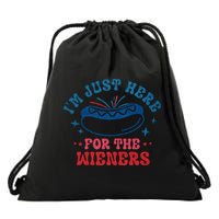 4th Of July Im Just Here For The Wieners Drawstring Bag