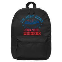 4th Of July Im Just Here For The Wieners 16 in Basic Backpack