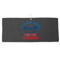 4th Of July Im Just Here For The Wieners Large Microfiber Waffle Golf Towel