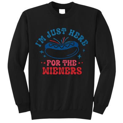 4th Of July Im Just Here For The Wieners Tall Sweatshirt