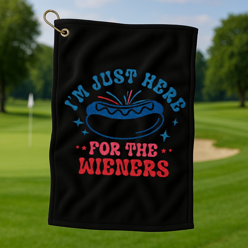 4th Of July Im Just Here For The Wieners Golf Towel