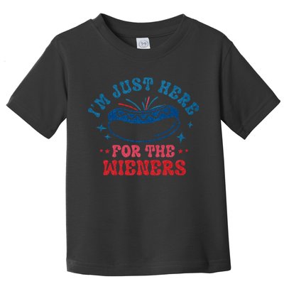 4th Of July Im Just Here For The Wieners Toddler T-Shirt