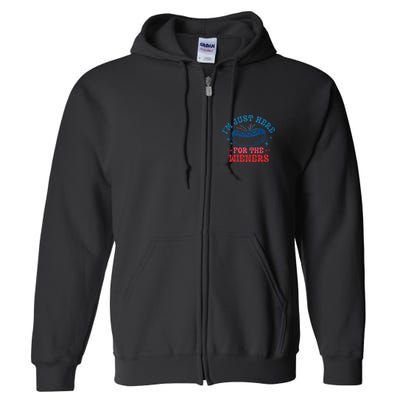 4th Of July Im Just Here For The Wieners Full Zip Hoodie